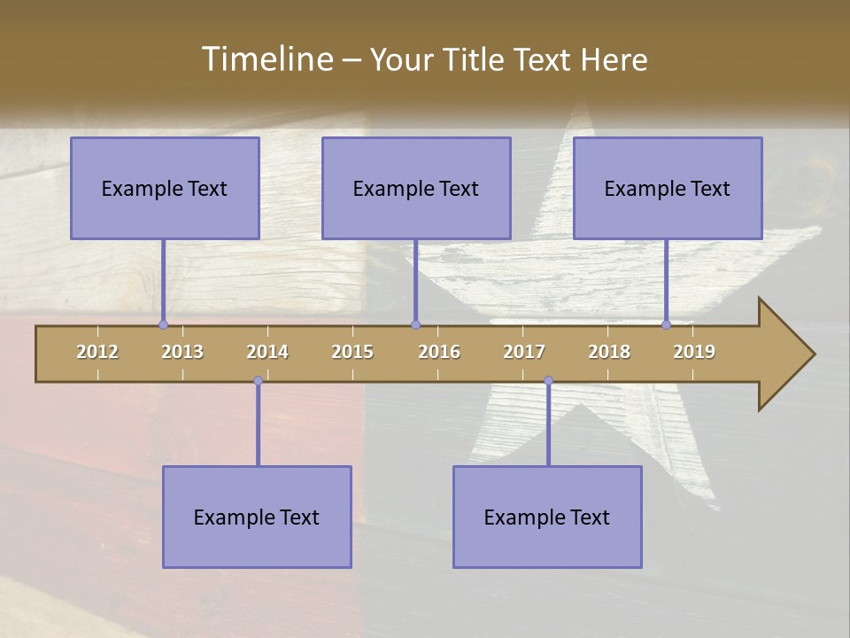 An American Flag Painted On A Wooden Wall PowerPoint Template