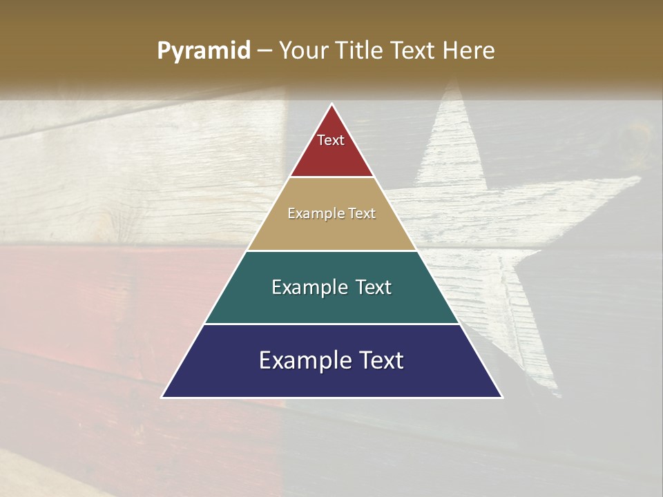 An American Flag Painted On A Wooden Wall PowerPoint Template