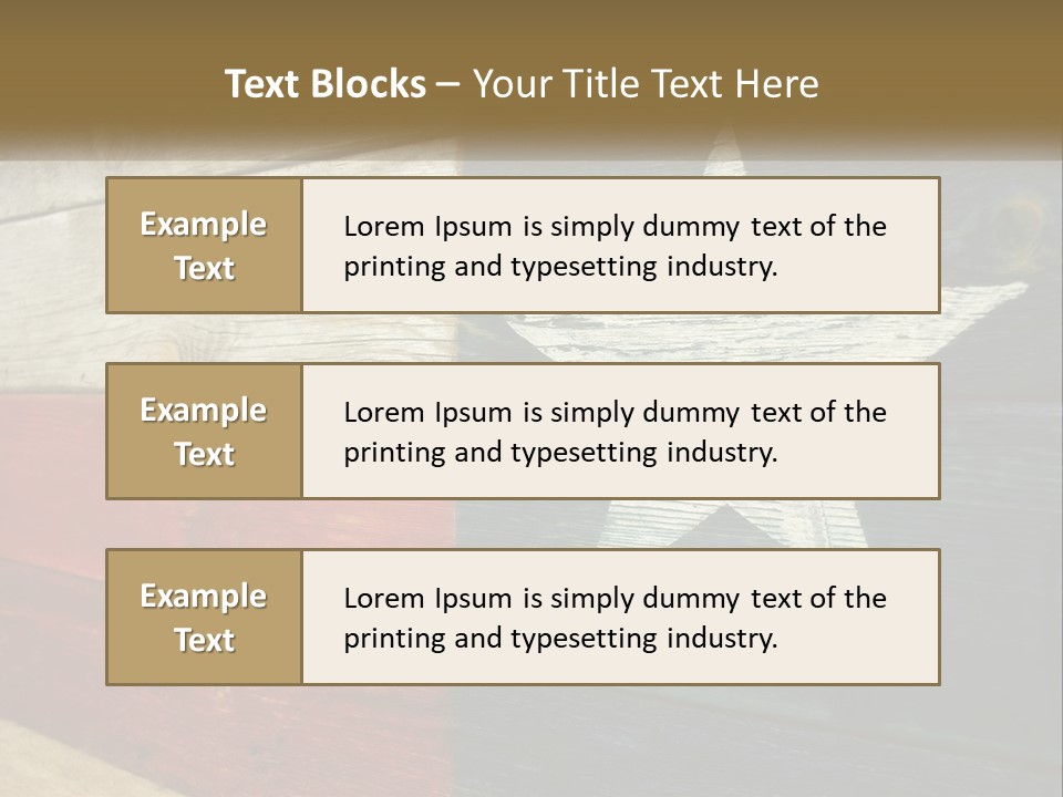 An American Flag Painted On A Wooden Wall PowerPoint Template