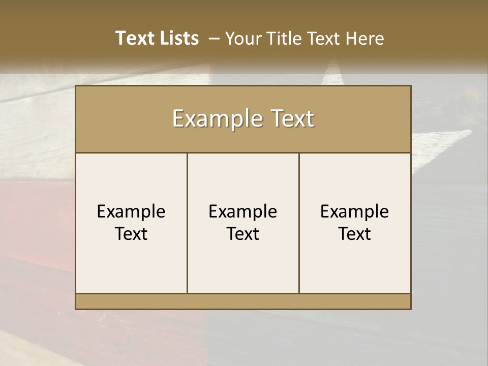 An American Flag Painted On A Wooden Wall PowerPoint Template