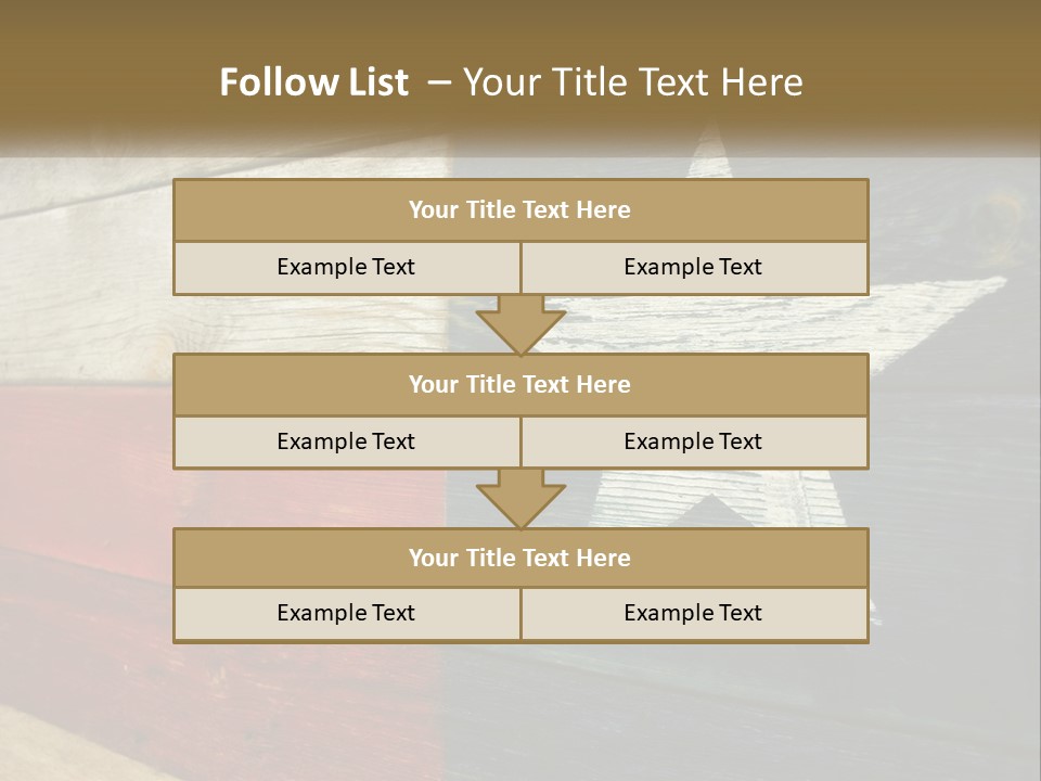 An American Flag Painted On A Wooden Wall PowerPoint Template