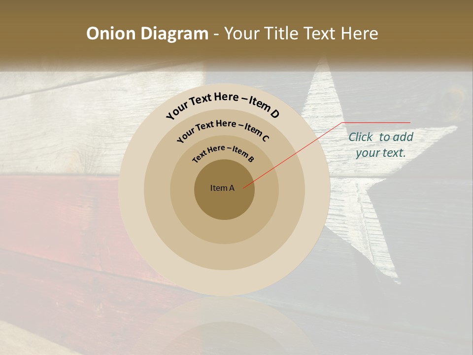 An American Flag Painted On A Wooden Wall PowerPoint Template