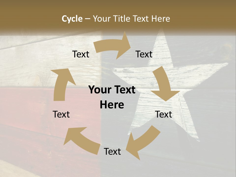 An American Flag Painted On A Wooden Wall PowerPoint Template