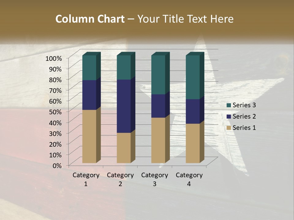 An American Flag Painted On A Wooden Wall PowerPoint Template