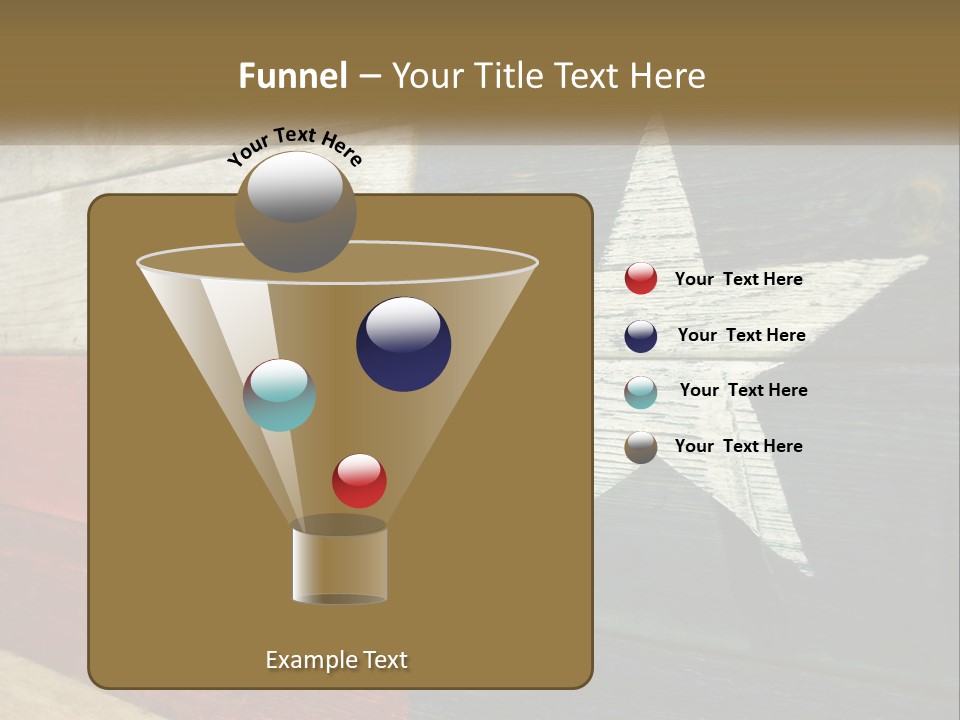 An American Flag Painted On A Wooden Wall PowerPoint Template