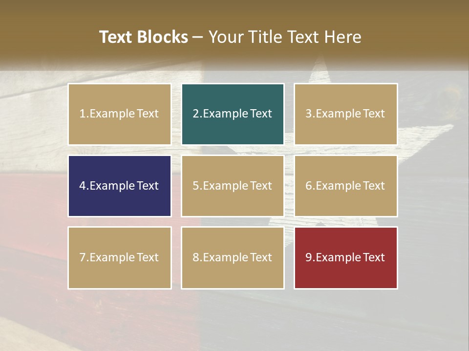 An American Flag Painted On A Wooden Wall PowerPoint Template