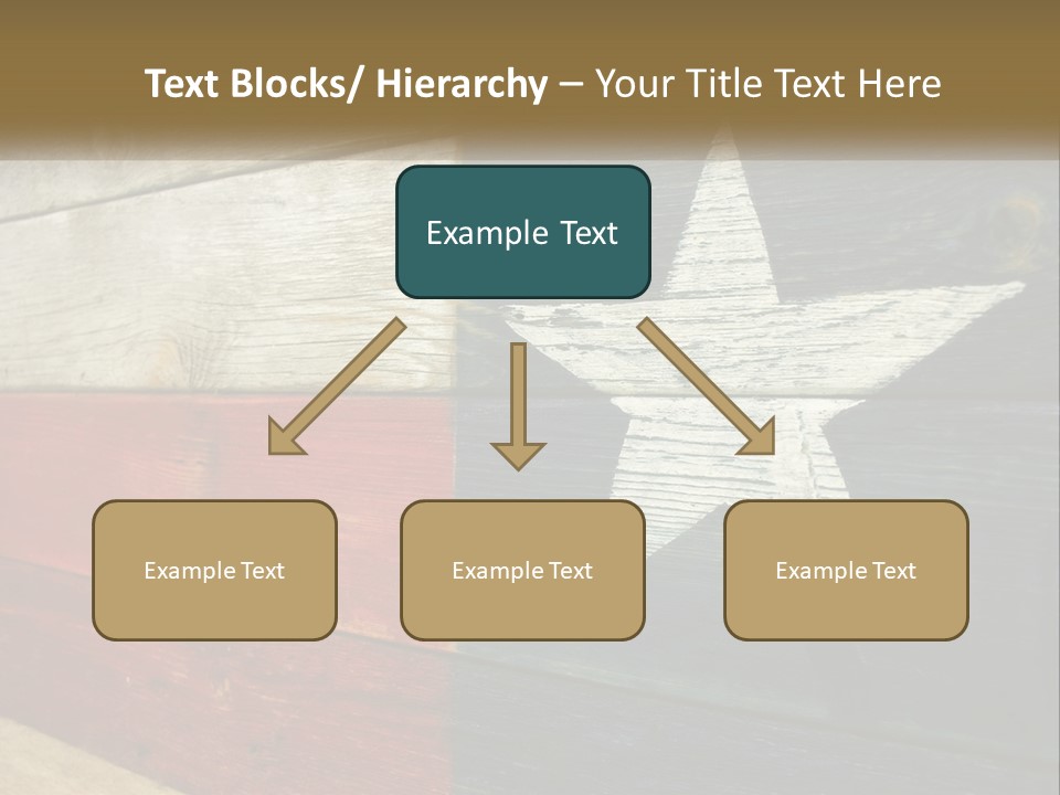 An American Flag Painted On A Wooden Wall PowerPoint Template