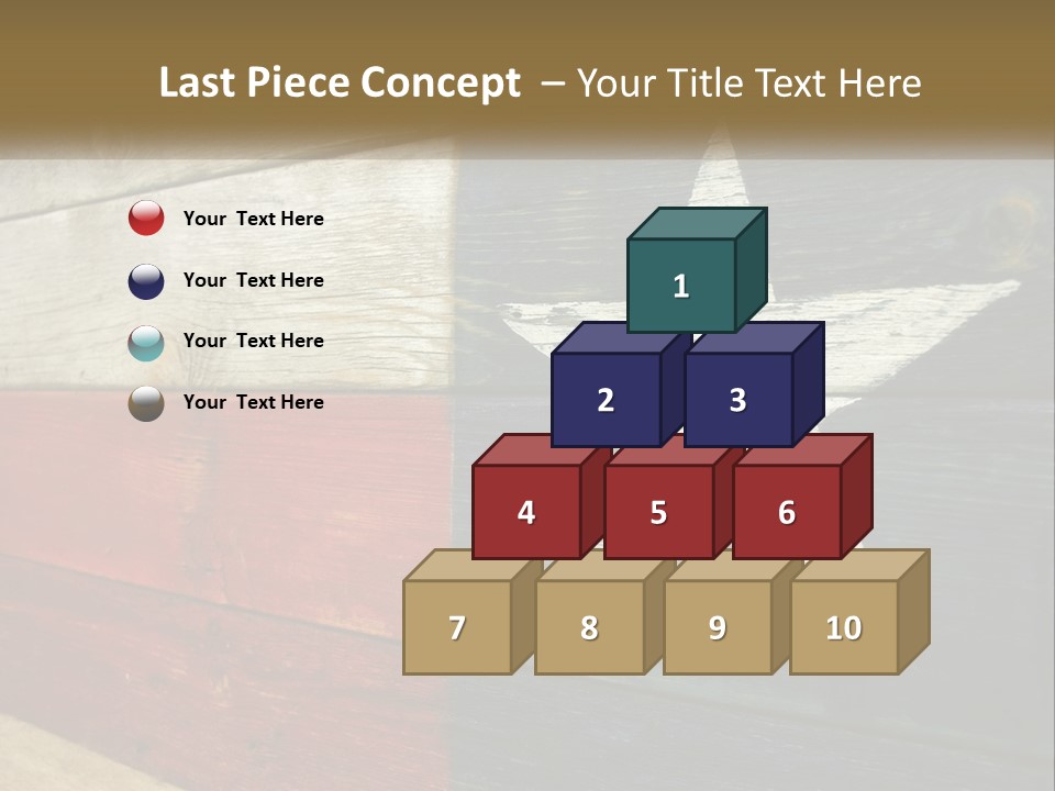 An American Flag Painted On A Wooden Wall PowerPoint Template