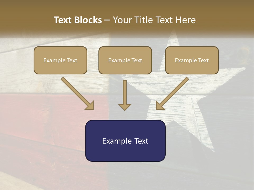 An American Flag Painted On A Wooden Wall PowerPoint Template