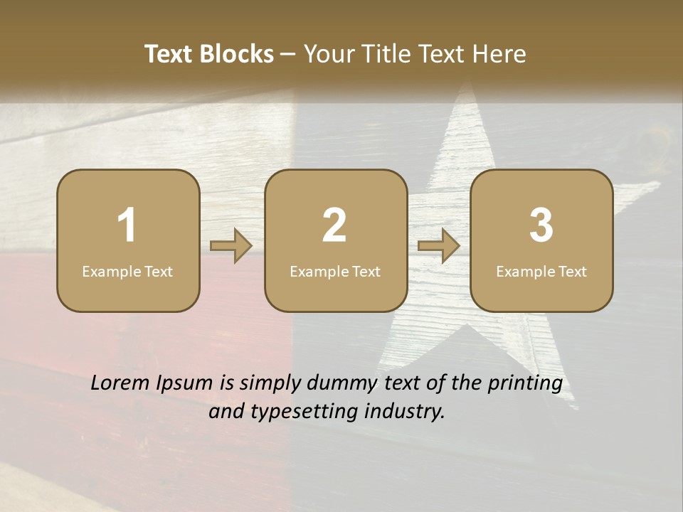 An American Flag Painted On A Wooden Wall PowerPoint Template