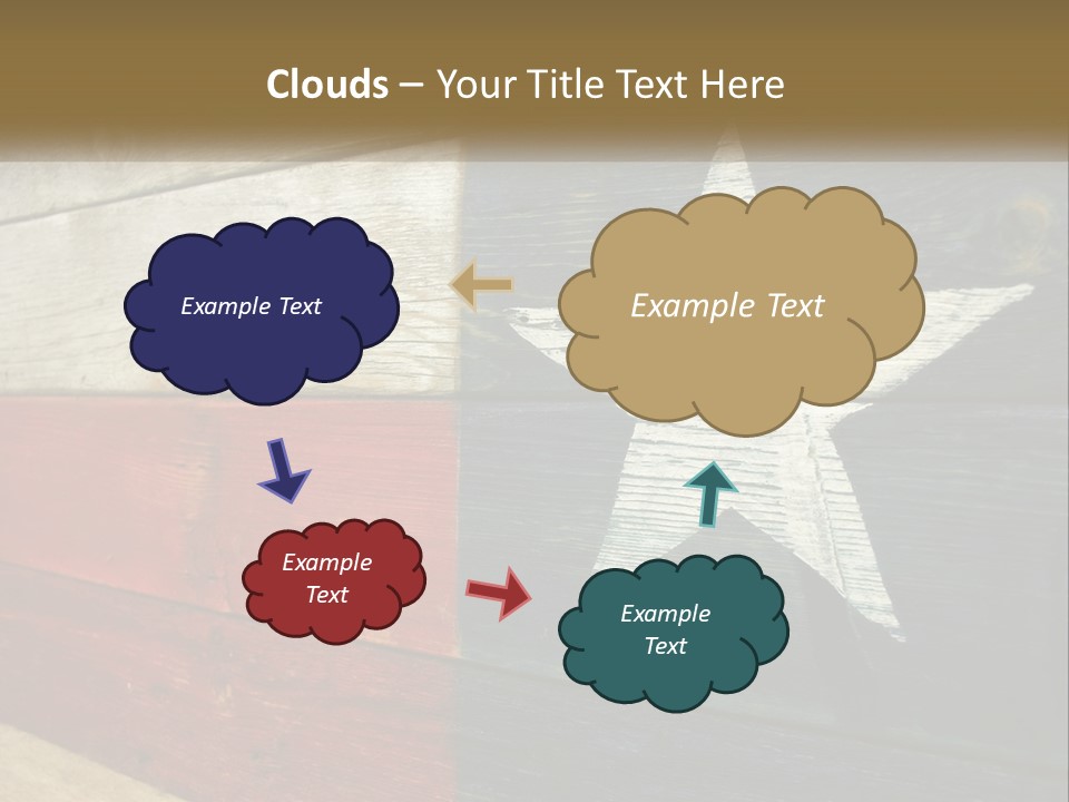 An American Flag Painted On A Wooden Wall PowerPoint Template