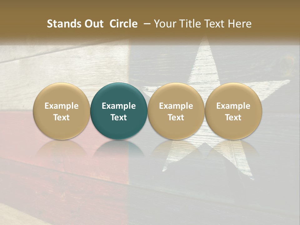 An American Flag Painted On A Wooden Wall PowerPoint Template