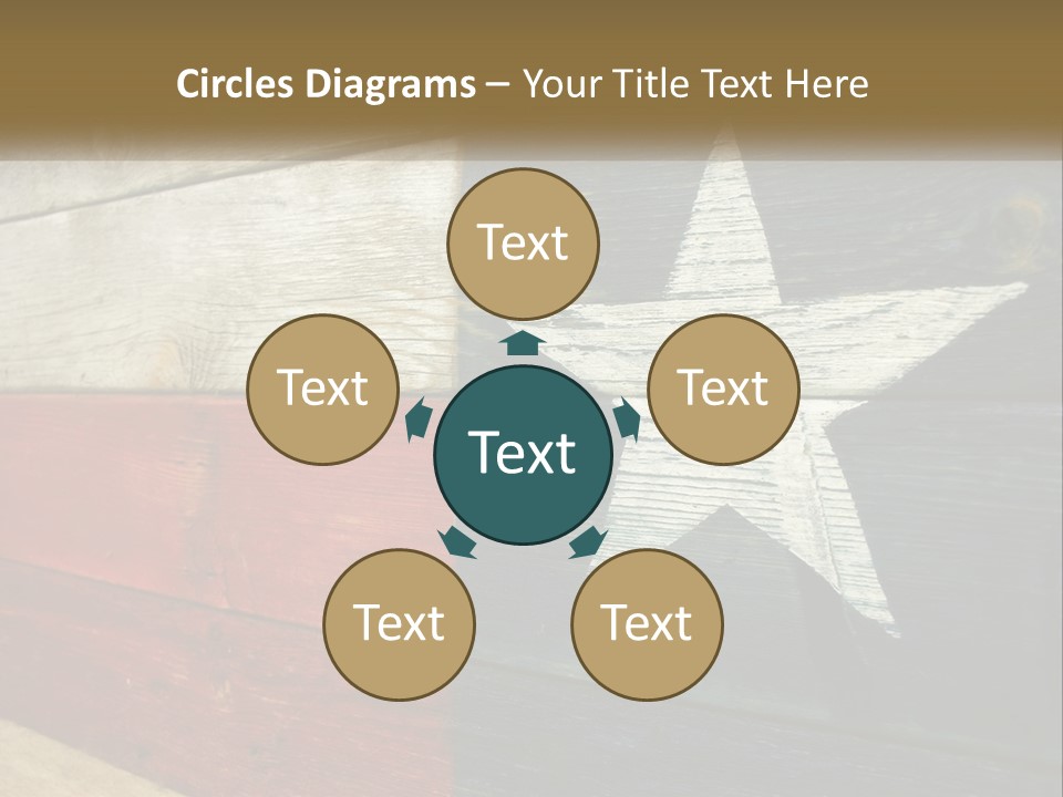 An American Flag Painted On A Wooden Wall PowerPoint Template