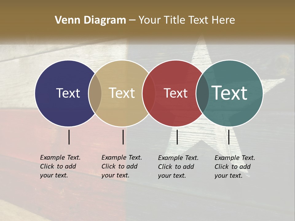 An American Flag Painted On A Wooden Wall PowerPoint Template