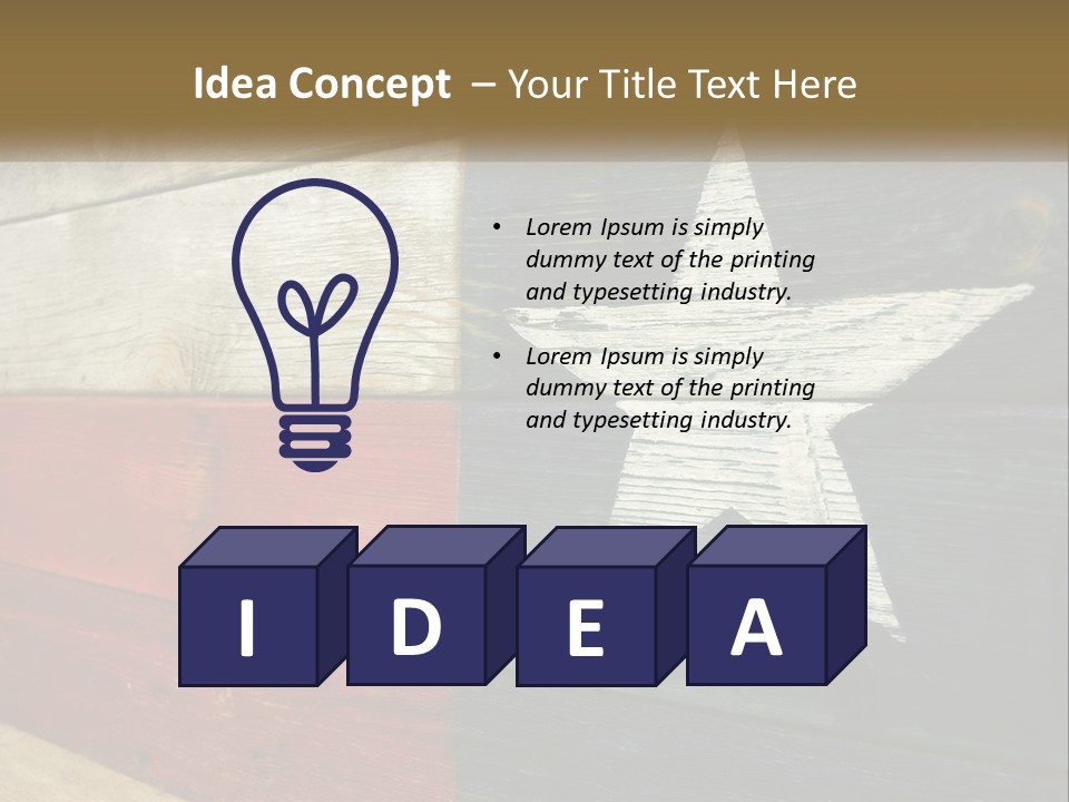 An American Flag Painted On A Wooden Wall PowerPoint Template