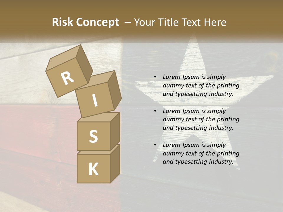 An American Flag Painted On A Wooden Wall PowerPoint Template