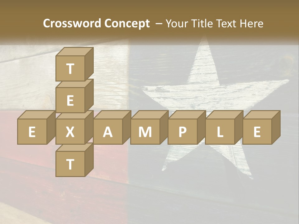 An American Flag Painted On A Wooden Wall PowerPoint Template