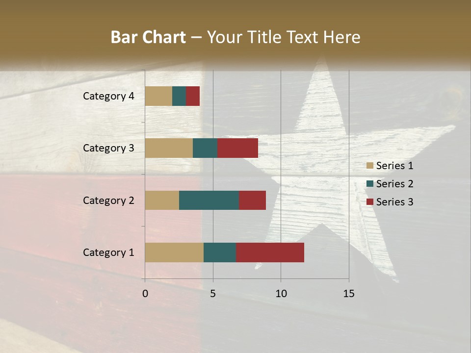 An American Flag Painted On A Wooden Wall PowerPoint Template