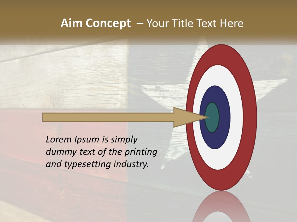 An American Flag Painted On A Wooden Wall PowerPoint Template