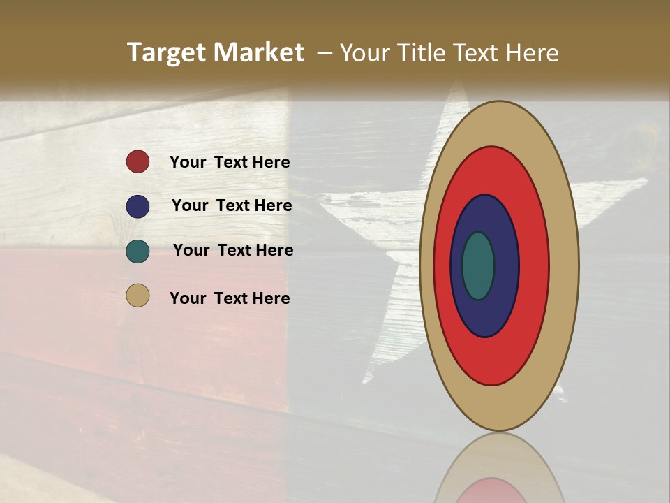 An American Flag Painted On A Wooden Wall PowerPoint Template