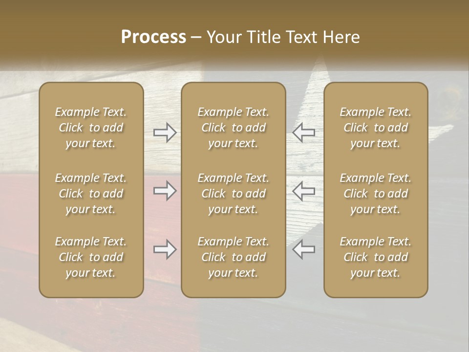 An American Flag Painted On A Wooden Wall PowerPoint Template