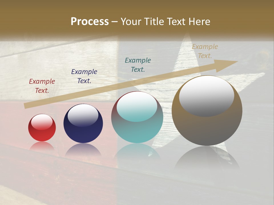 An American Flag Painted On A Wooden Wall PowerPoint Template