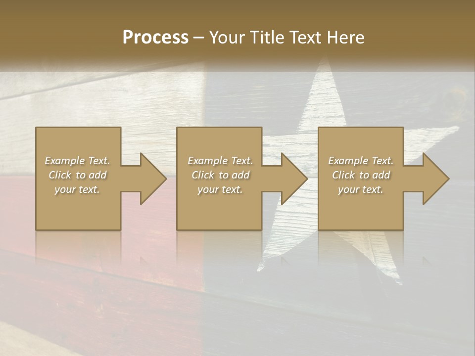 An American Flag Painted On A Wooden Wall PowerPoint Template