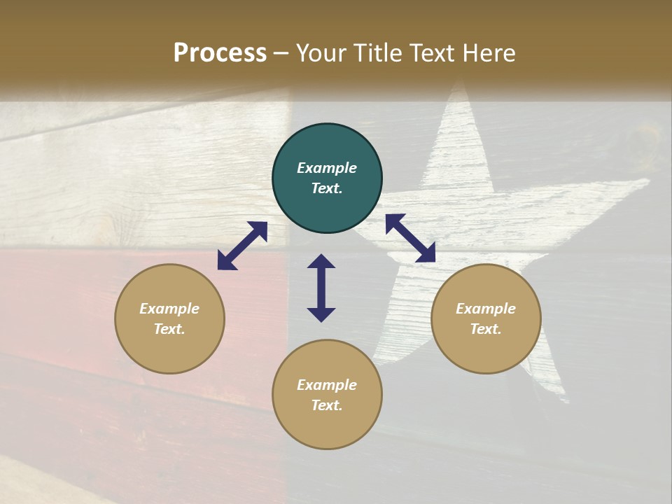 An American Flag Painted On A Wooden Wall PowerPoint Template