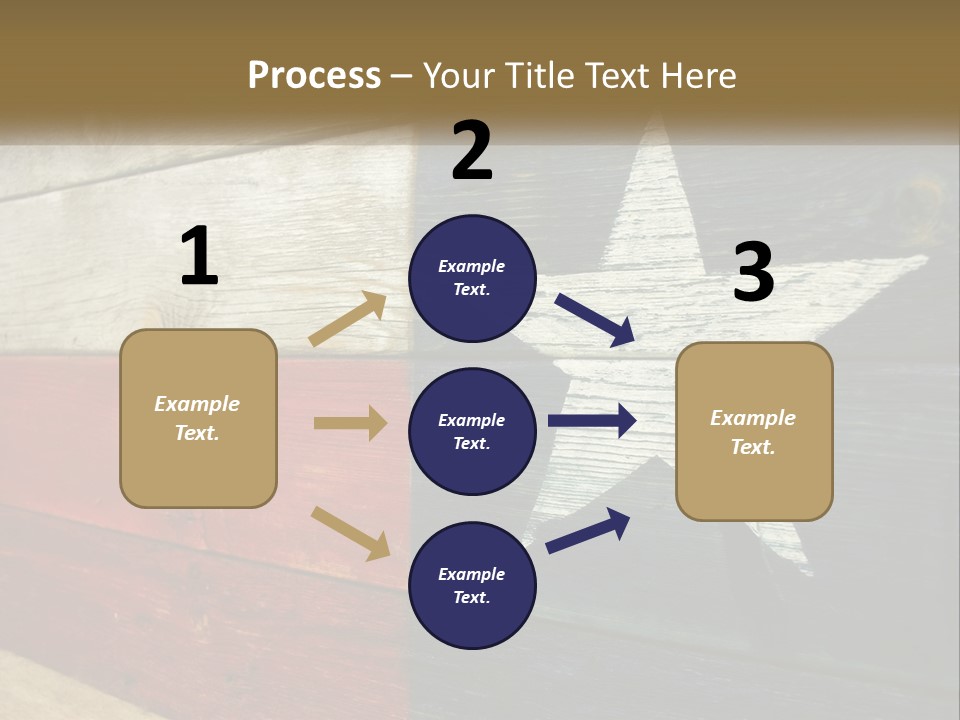 An American Flag Painted On A Wooden Wall PowerPoint Template