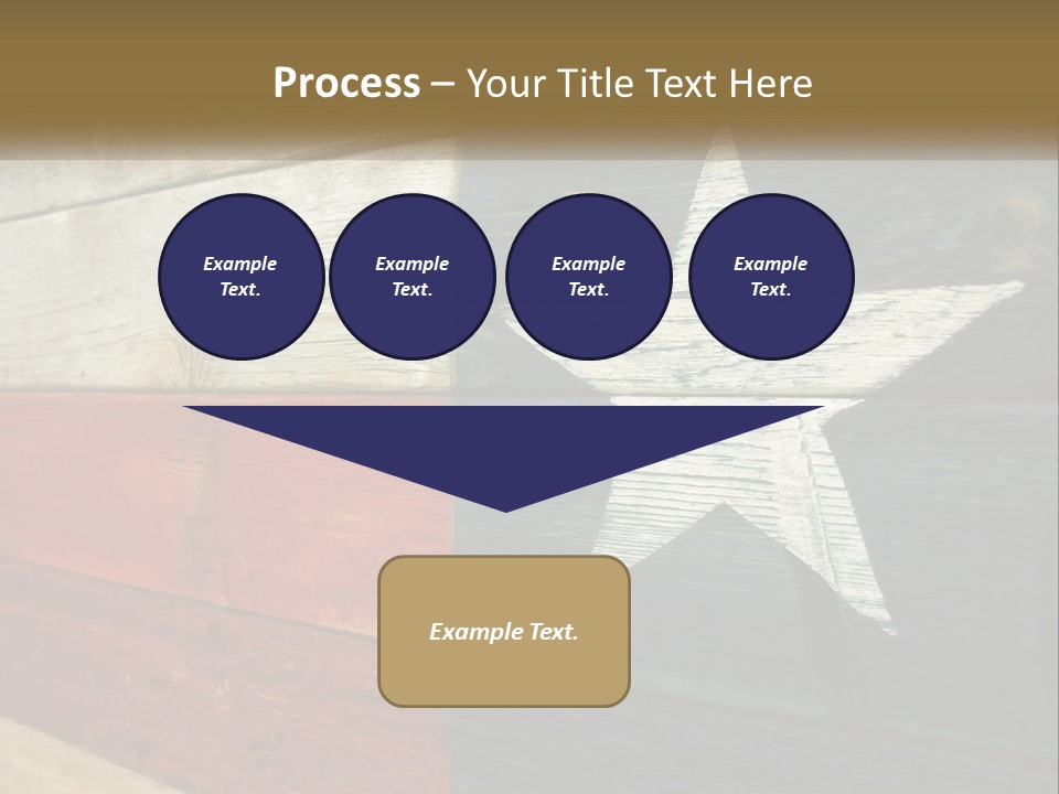 An American Flag Painted On A Wooden Wall PowerPoint Template