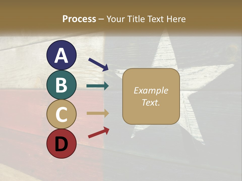 An American Flag Painted On A Wooden Wall PowerPoint Template