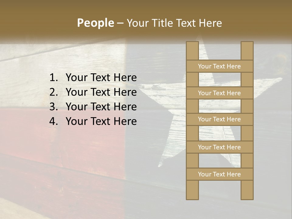 An American Flag Painted On A Wooden Wall PowerPoint Template