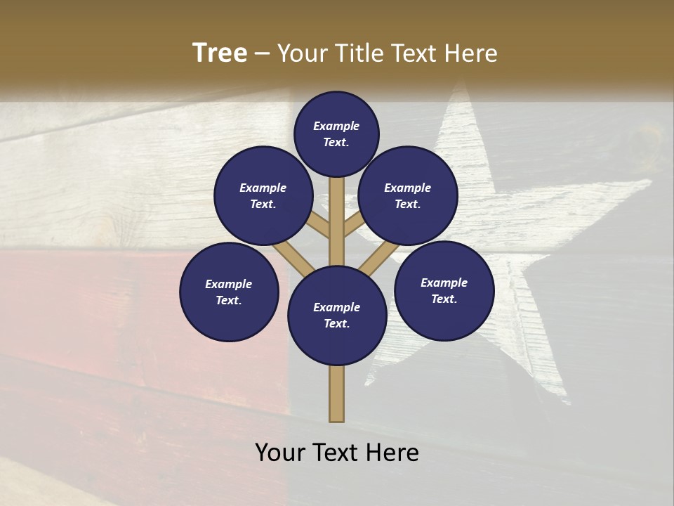 An American Flag Painted On A Wooden Wall PowerPoint Template