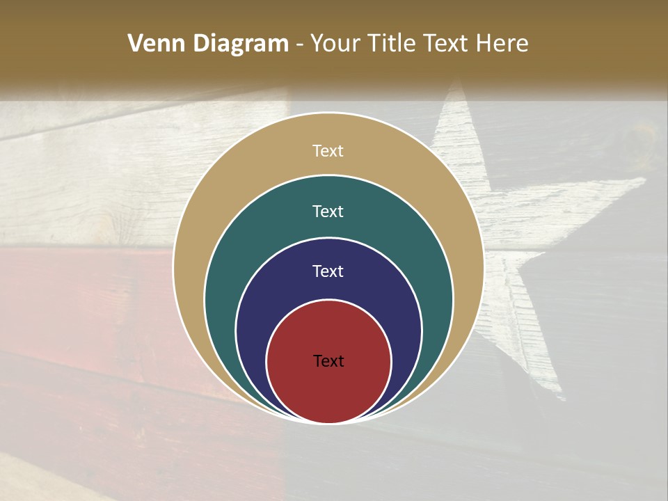 An American Flag Painted On A Wooden Wall PowerPoint Template