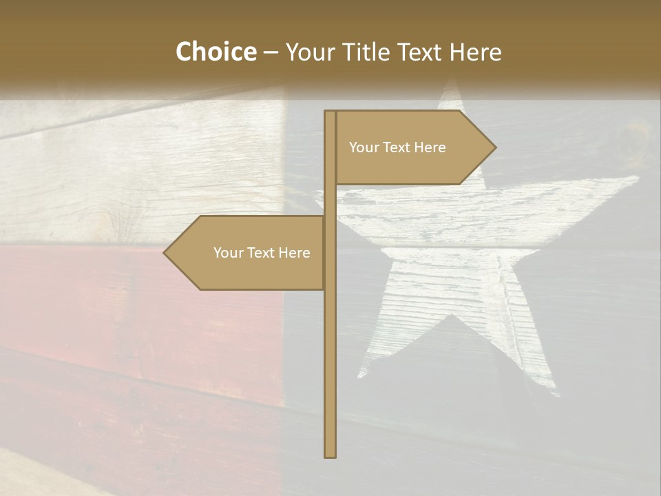 An American Flag Painted On A Wooden Wall PowerPoint Template