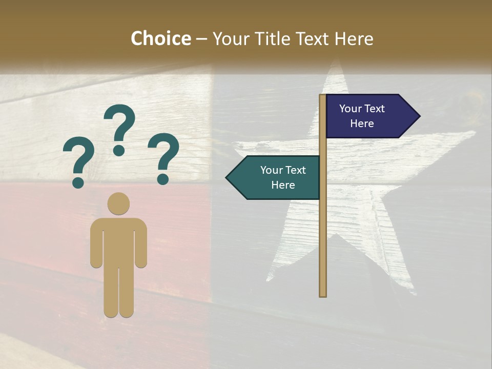 An American Flag Painted On A Wooden Wall PowerPoint Template