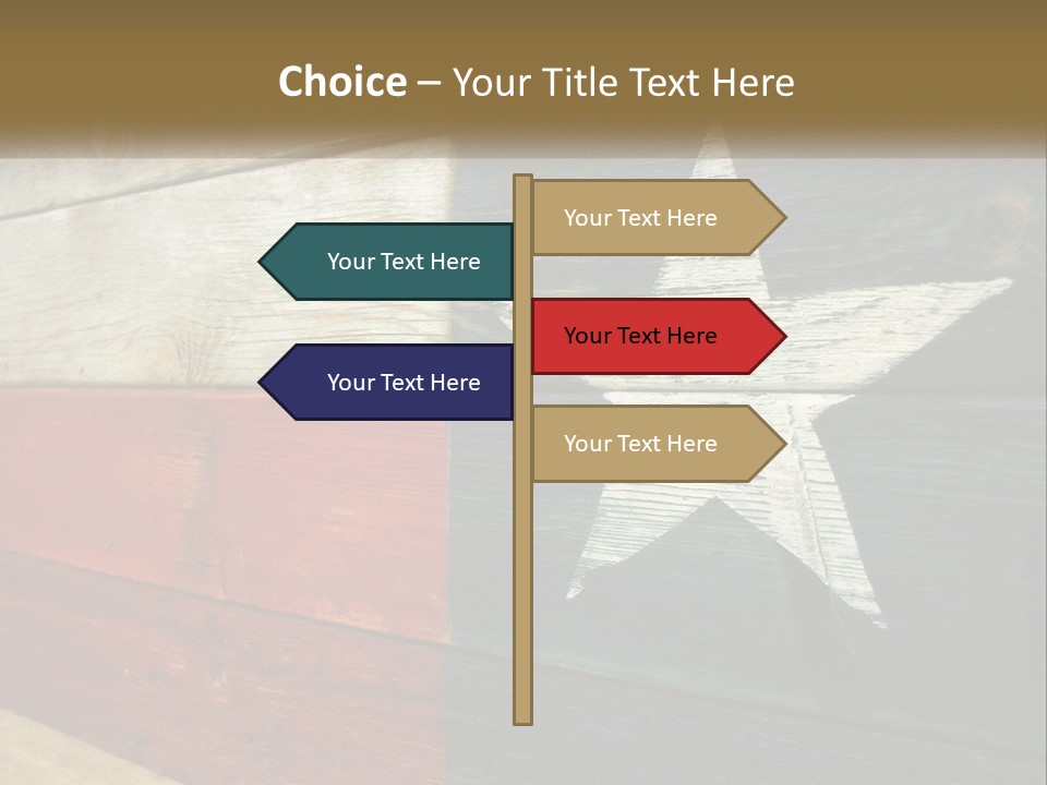 An American Flag Painted On A Wooden Wall PowerPoint Template