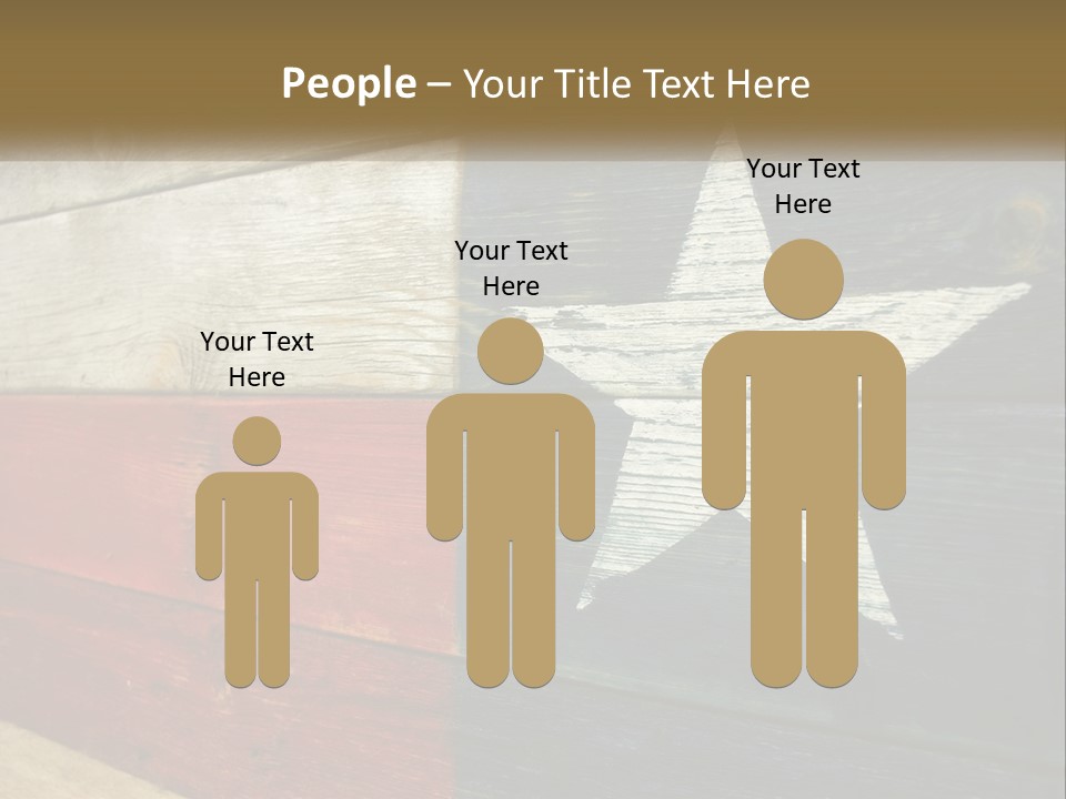 An American Flag Painted On A Wooden Wall PowerPoint Template