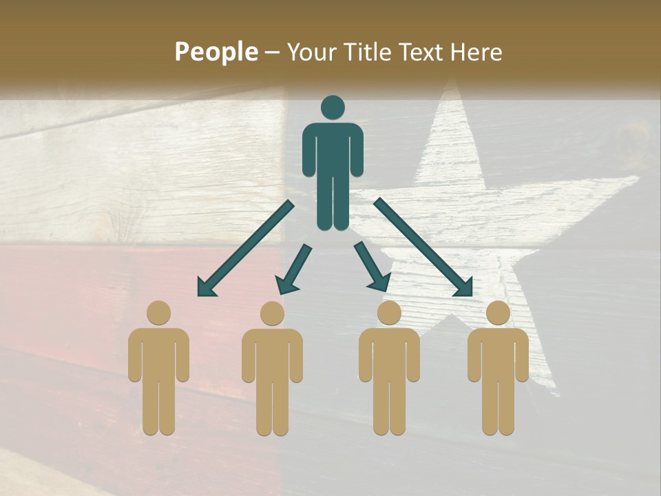 An American Flag Painted On A Wooden Wall PowerPoint Template