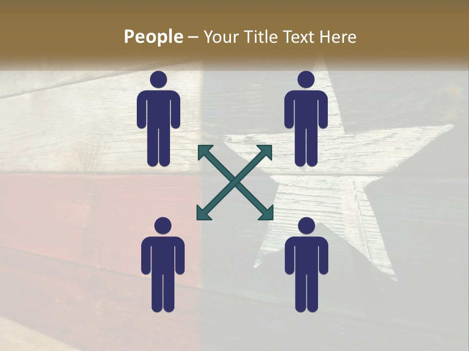 An American Flag Painted On A Wooden Wall PowerPoint Template