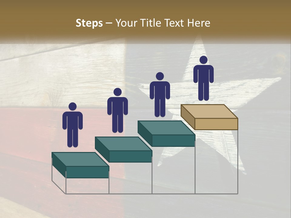 An American Flag Painted On A Wooden Wall PowerPoint Template