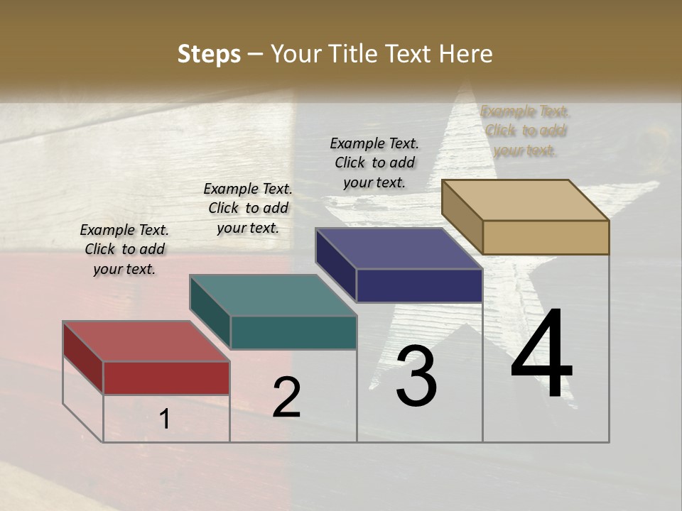 An American Flag Painted On A Wooden Wall PowerPoint Template