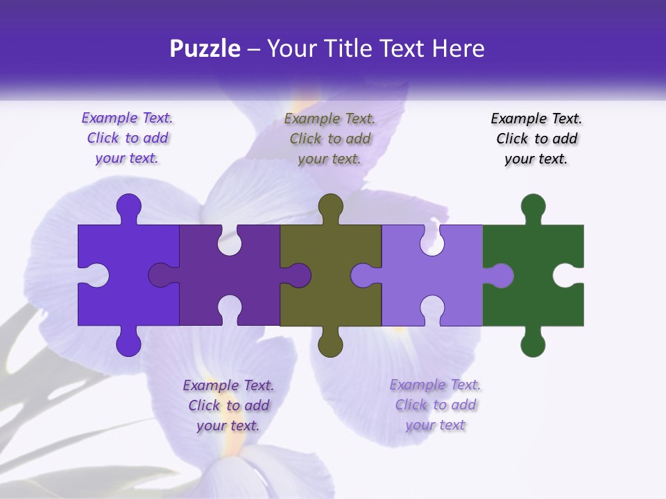 A Purple And Yellow Flower On A White Background PowerPoint Template