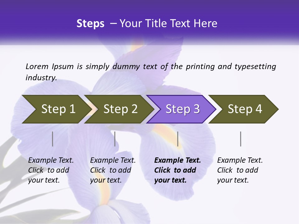 A Purple And Yellow Flower On A White Background PowerPoint Template