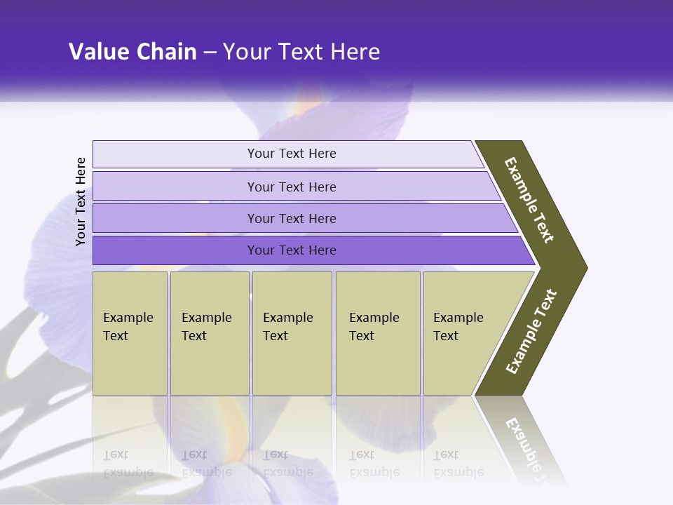 A Purple And Yellow Flower On A White Background PowerPoint Template