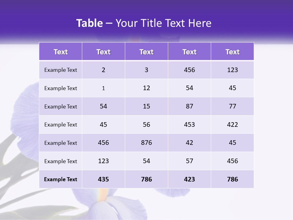 A Purple And Yellow Flower On A White Background PowerPoint Template