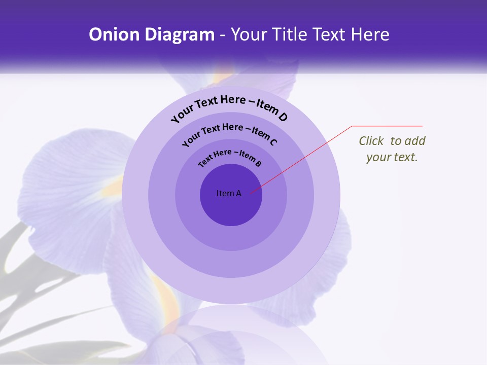 A Purple And Yellow Flower On A White Background PowerPoint Template