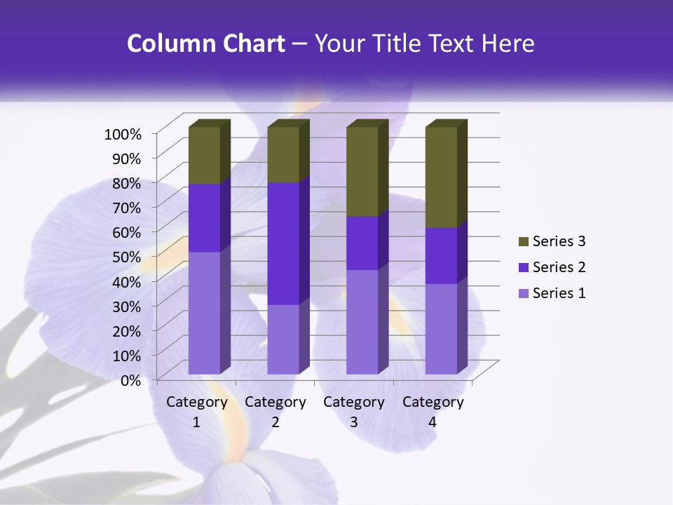 A Purple And Yellow Flower On A White Background PowerPoint Template