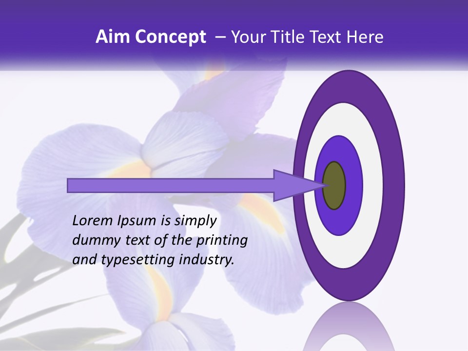 A Purple And Yellow Flower On A White Background PowerPoint Template