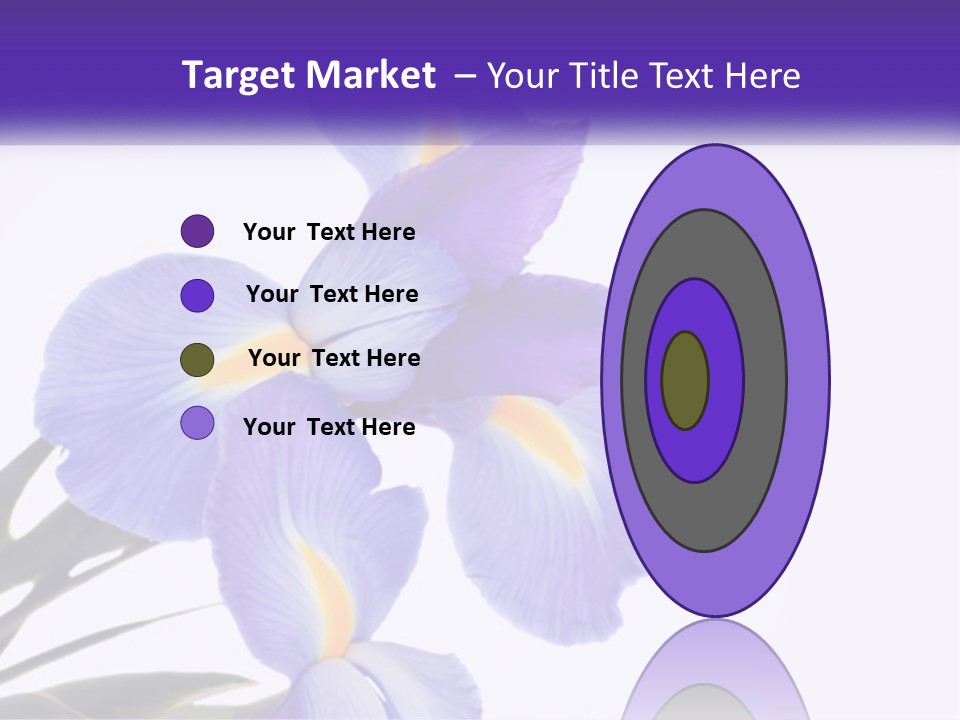 A Purple And Yellow Flower On A White Background PowerPoint Template